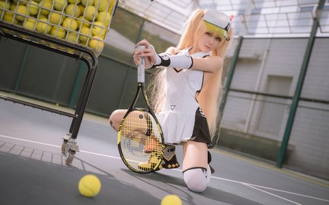 阿包也是兔娘，贝奇网球服运动女孩高清图片资源