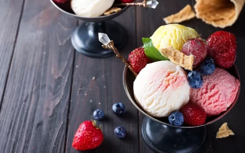 夏季甜品冰淇淋雪糕圆球美味可口桌面壁纸【7】