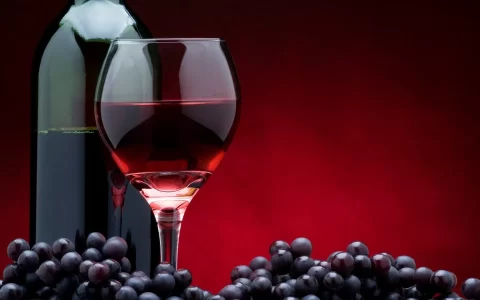 红白葡萄酒与新鲜可口的葡萄高清摄影大图【8】