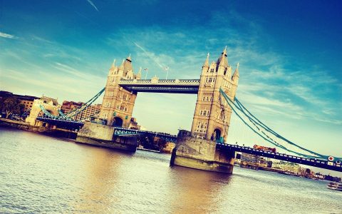 英国伦敦双子桥风景桌面壁纸图片