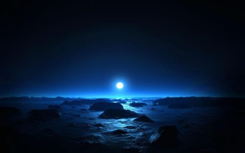 寂静的夜晚月亮唯美壁纸