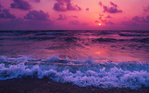 高清海边日出图片自然风景桌面壁纸